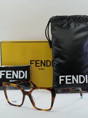 Fendi FE50002I 053 Cat Eye Eyeglasses – Havana 52mm